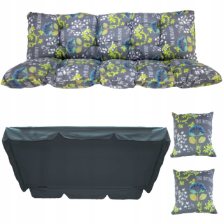 Vankúš na záhradný nábytok - Klasické hojdacie podložky 150 cm set vzor 5