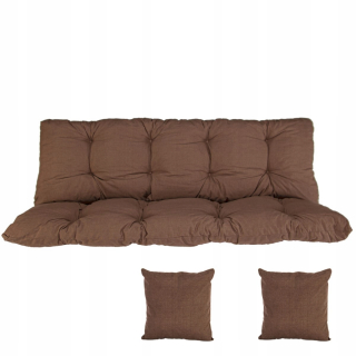 Vankúš na záhradný nábytok - Vankúše na Hojdačku MALIBU 150cm + Jaśki Brown