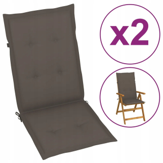 Vankúš na záhradný nábytok - Záhradné vankúše, 2 ks, taupe, 120x5