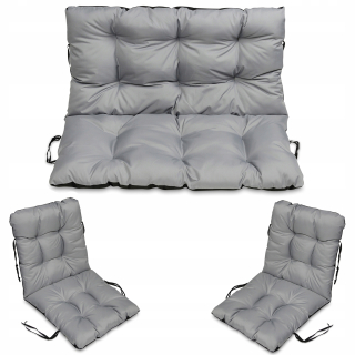 Vankúš na záhradný nábytok - Rattan Furniture Dads 100x60x50 2+1 oceľová súprava