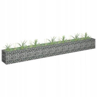 Gabion - Vyvýšený hrniec Gabion, galvanizovaná oceľ, 270x30x30 cm