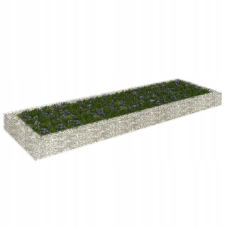 Gabion - Vyvýšený gabiónový kvetináč, pozinkovaná oceľ, 300x100x20 cm