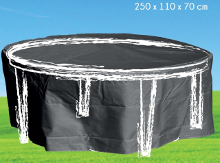 Kryt na záhradný nábytok - Kryt oválnej tabuľky 250x110x70