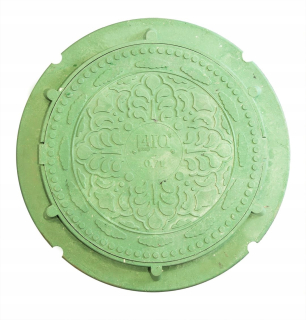 Poklop na šachtu, studňu - Round Garden Shambper - zelený polymér