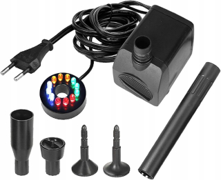 Čerpadlo čerpadla LED vodné čerpadlo RGB 500 l/h