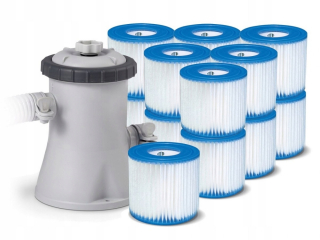 Bazénové čerpadlo, filter - Filtračné čerpadlo pre bazény 1250 l / h Intex 28602 /29007 + 13 filtrov!
