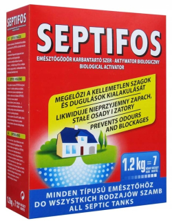 Prostriedok do žumpy, septiku - Príprava septickej nádrže Septifos Henkel 1,2 kg