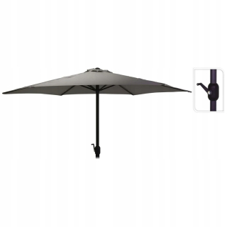 Záhradný slnečník - Prograden Umbrella Monica, 270 cm, tmavošedá