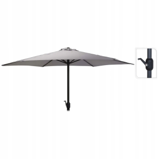 Záhradný slnečník - Prograden Umbrella Monica, 270 cm, svetlo šedá