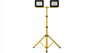 Záhradné halogény - LED projektor na statívovej žltej 2x50W 2x4000lm IP65 6400K SL-S04