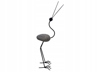 Záhradná figúrka - Stork Bird, sochárstvo, záhradná ozdoba, kameň, kované