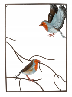 Dekoračný doplnok do záhrady - Nástenný vtáčik Robins L ORNAMENT DEKORATÍVNA FÓRA
