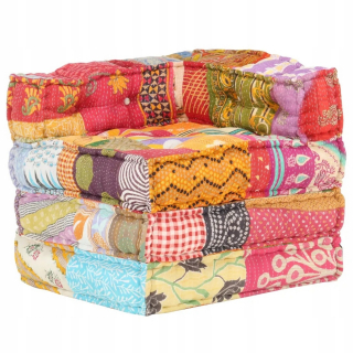 Vankúš na záhradný nábytok - Modulárna Pouf, Patchwork, tkanina