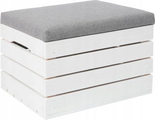 Záhradný box- Pouf otvoril bielu borovicu 50x40x35 cm