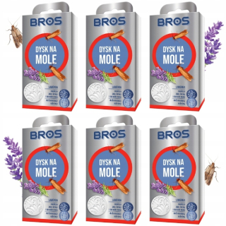 Repelent proti hmyzu - PACK DISK pre levanduľové oblečenie MOTHS 6 kusov BROS