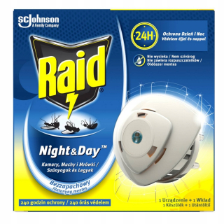 Repelent proti hmyzu - RAID Elektrofumigátor Insekticídne zariadenie pre muchy proti komárom muchy + príspevok