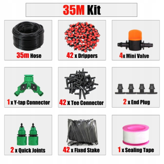 Zavlažovanie záhrady - RBCFHl 5-50m DIY 1/4'' Micro Drip System Automatický