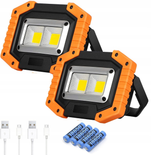 Záhradné halogény - LED stavebný reflektor nabíjaný prostredníctvom USB 30W