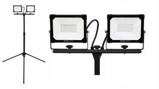 Záhradné halogény - SMD LED reflektor s 2*30W 5700lm yato stojanom