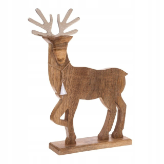 Sobová drevená figurína na základni 50 cm