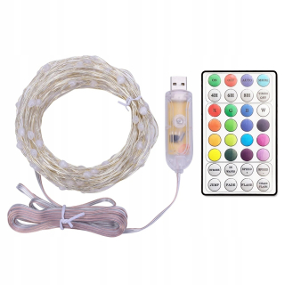 Svetelný stĺp do záhrady - RGB LED medené drôtové svetlo RGBW LED Fairy String Light 2022 Nové Vianoce