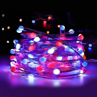 Svetelný stĺp do záhrady - RGB Multi-funkcia USB diaľkové ovládacie ovládanie medený drôtový reťazec vnútorný reťazec