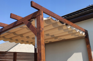 Markíza, tienidlo do záhrady - Rímska slepá/ strešná terasa, pergola