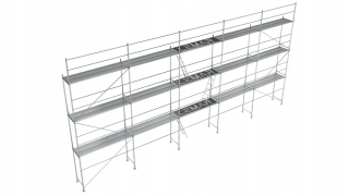 Lešenie lešenia fasáda dreva 126 m2