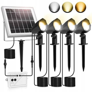 Solárna zapichovacia záhradná lampa - Svetlomety solárne lampy zatĺknuté panel