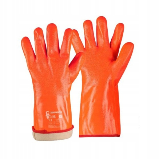 Záhradné oblečenie - Ochranné pracovné rukavice vodotesné gumou zateplené 35 cm CXS ZARO veľkosť 11