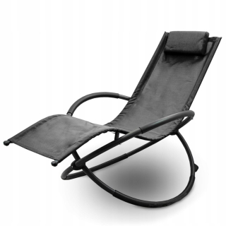 Záhradné lehátko - Vidaxl Garden Deckchair s baldachýnom, krémová