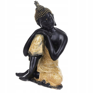 Živicia miniatúrna socha meditácie Siakjamuni