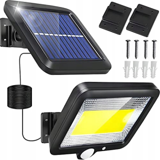 Uličná lampa - Retoo solárna lampa s vonkajším snímačom motora