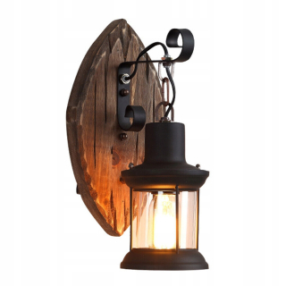 Záhradné nástenné svietidlo - Retro drevená stena lampa vonkajšia stena lampa