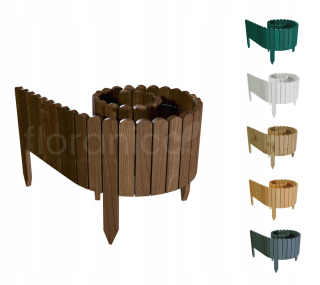 Obruba do záhrady - Rollbord 30x203cm drevený plot hnedý
