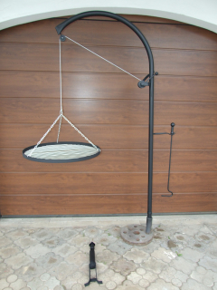 Záhradné ohnisko - Záhradný rošt nad ohňom s kľukou, Inox Bars