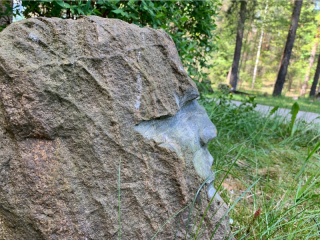 Pole Stone Sculpture Badalt Stone Tave