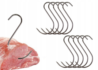 Udiareň - S-413 dymové háčiky Fi4 na fajčenie Inox Ham