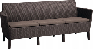 Záhradná lavica, lavička - Salemo Sofa 3 -osobná technorattan bronz