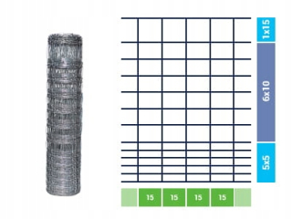 Pletivo, sieť - PLETIVO LESNÉHO PLOTU 100/13/15 L 50m + ZADARMO