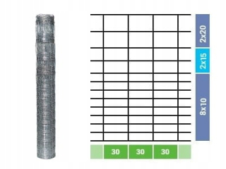 Pletivo, sieť - Forest Mesh 150/13/30 L 50 m + SKOBLE