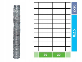 Pletivo, sieť - Forest Mesh 160/11/30 L 50 m + SKOBLE