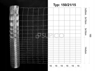 Pletivo, sieť - PLETIVA LESNÉHO PLOTU 150/21/15 L 50 m+Skoble