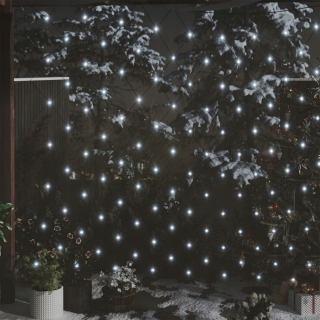 LED pletivo, studená biela, 3x3 m, 306 LED