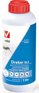 Repelent proti hmyzu - Silná príprava na postrekovacie činidlo na muchy Bugs hmyz Draker 10.2 1L