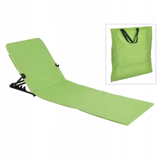 Záhradné lehátko - Zložená plážová rohož s PVC Green Backrest