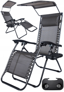 Záhradné lehátko - Skladacia záhradná pláž Deckchair + stôl
