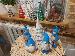 Światczny Skrzat Mikołaj Gypsowy Snowman Snowman