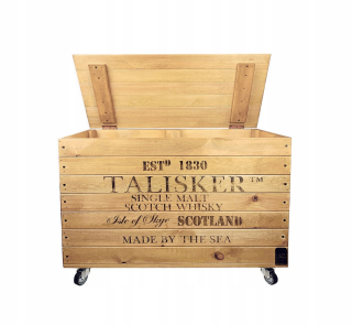 Záhradný box- Hrudník na kolieskach otvorený podkrovie nápisy vintage