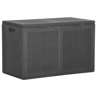 Záhradný box- Záhradná prevodovka 180 l, čierna, ratan pp
